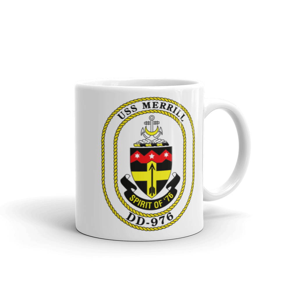 USS Merrill (DD-976) Ship's Crest Mug