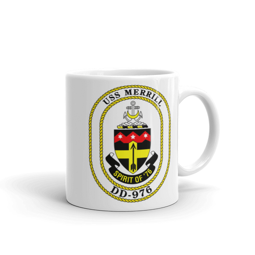 USS Merrill (DD-976) Ship's Crest Mug