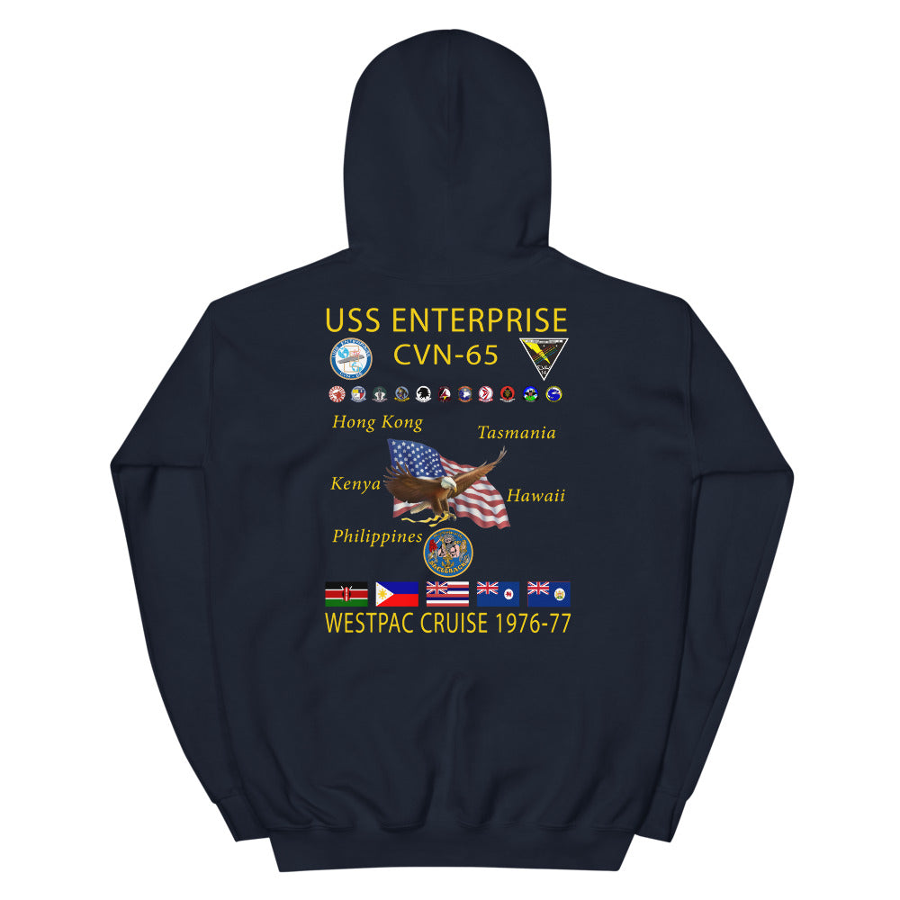 USS Enterprise (CVN-65) 1976-77 Cruise Hoodie