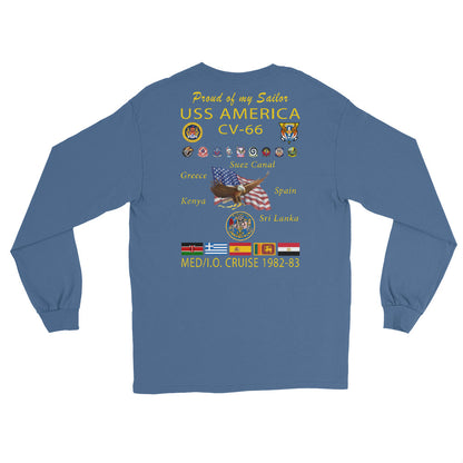 USS America (CV-66) 1982-83 Long Sleeve Cruise Shirt - FAMILY