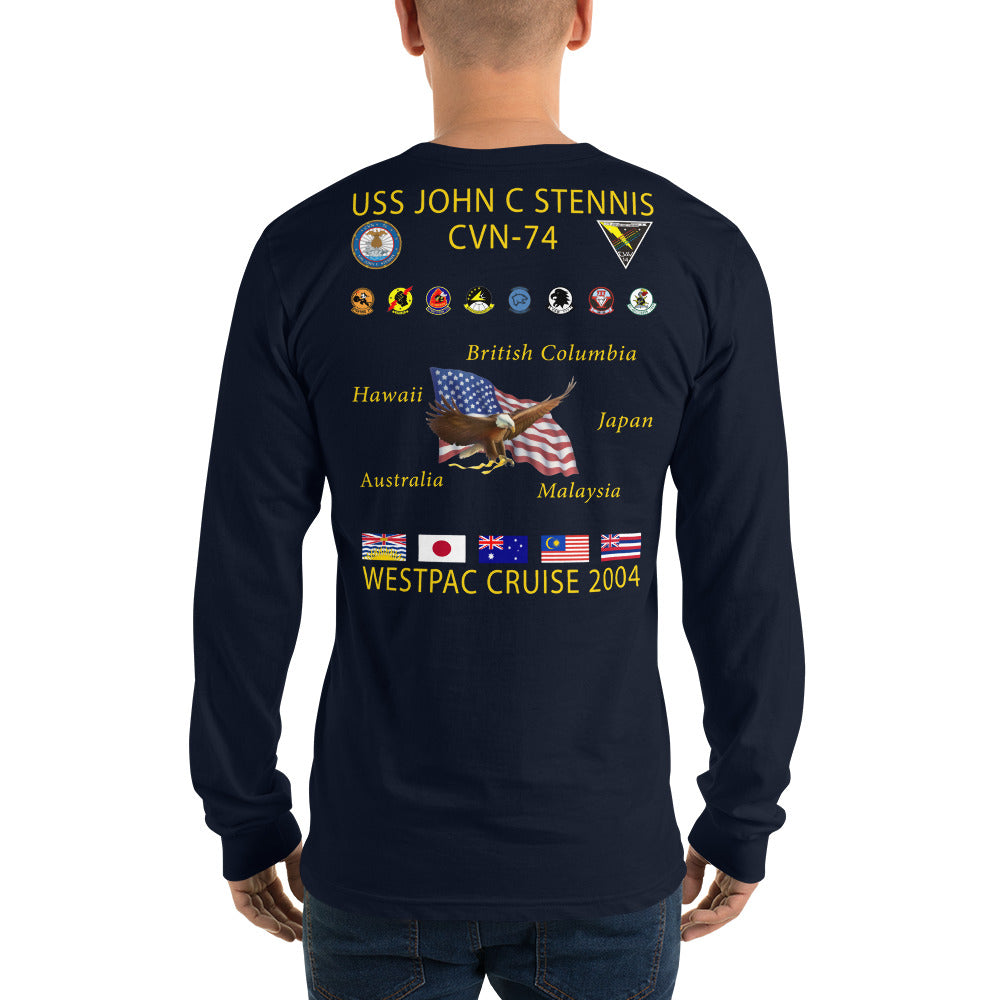 USS John C. Stennis (CVN-74) 2004 Long Sleeve Cruise Shirt