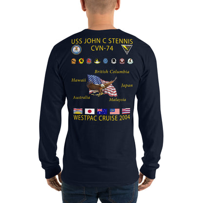 USS John C. Stennis (CVN-74) 2004 Long Sleeve Cruise Shirt