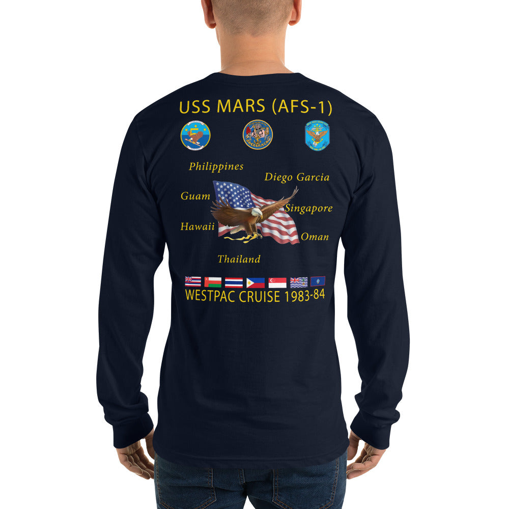 USS Mars (AFS-1) 1983-84 Long Sleeve Cruise Shirt