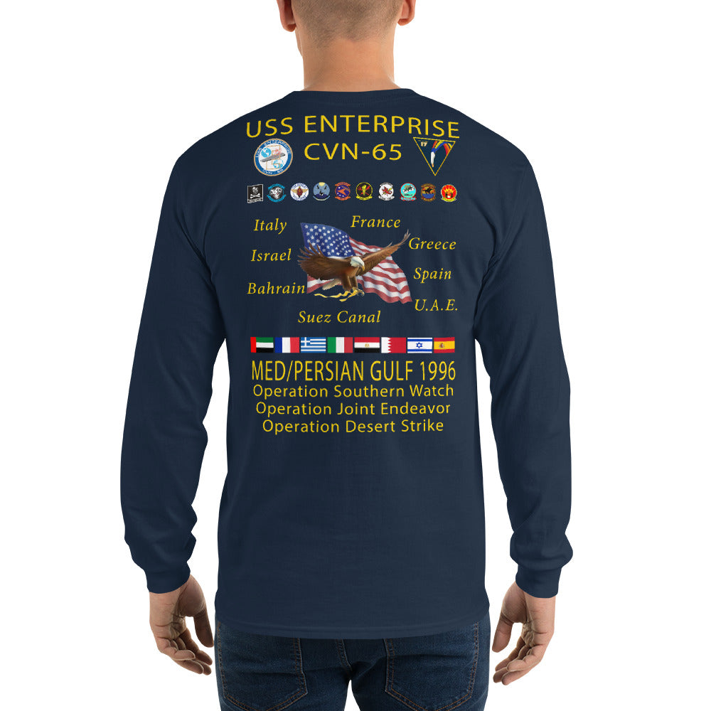 USS Enterprise (CVN-65) 1996 Long Sleeve Cruise Shirt