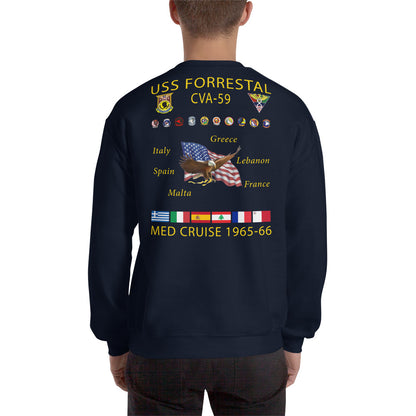 USS Forrestal (CVA-59) 1965-66 Cruise Sweatshirt