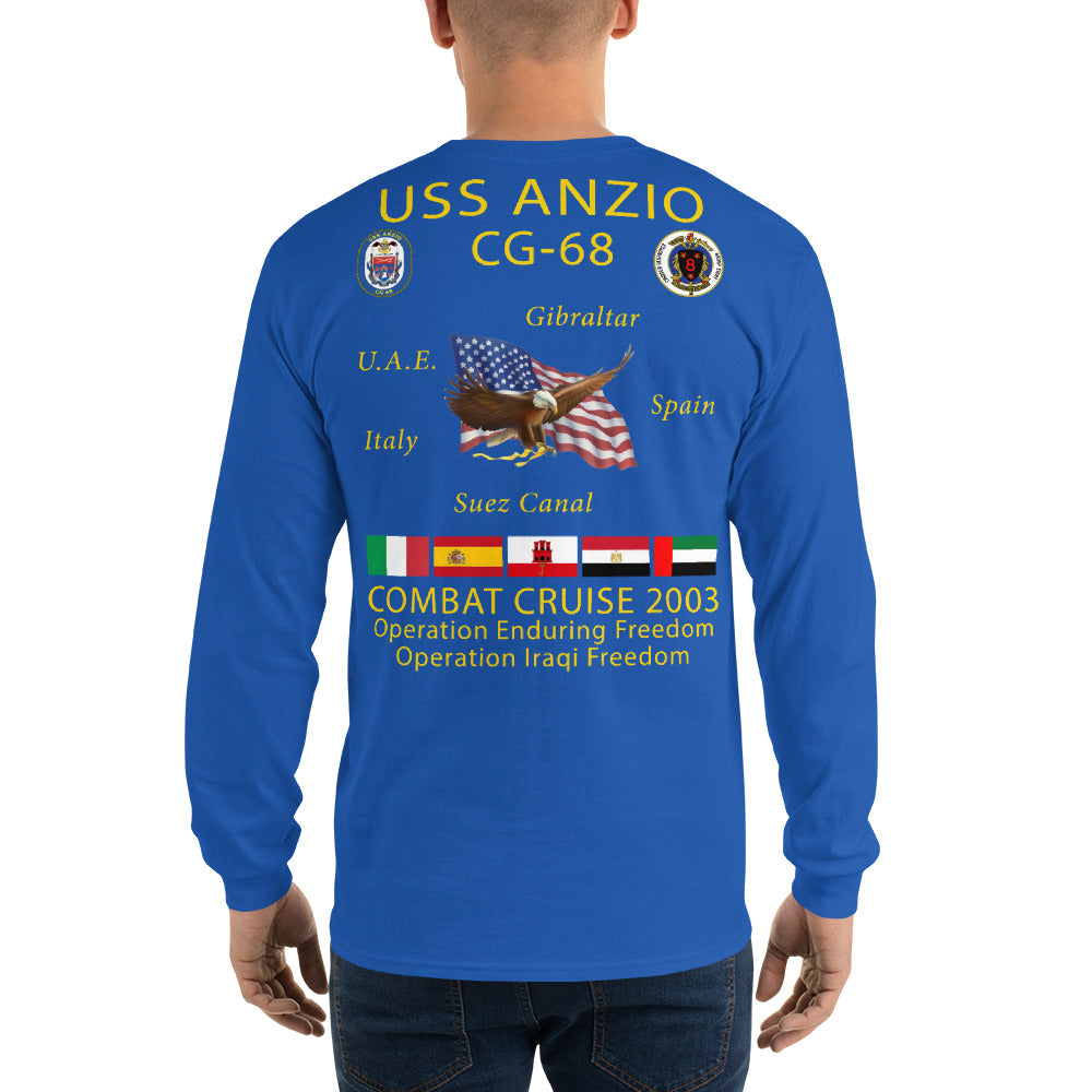 USS Anzio (CG-68) 2003 Long Sleeve Cruise Shirt