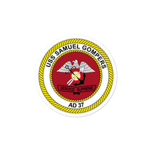 Load image into Gallery viewer, USS Samuel Gompers (AD-37) Ship&#39;s Crest Vinyl Sticker