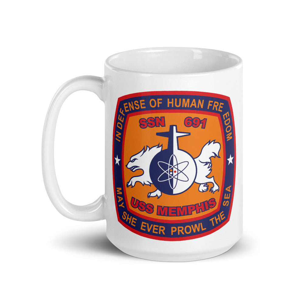 USS Memphis (SSN-691) Ship's Crest Mug