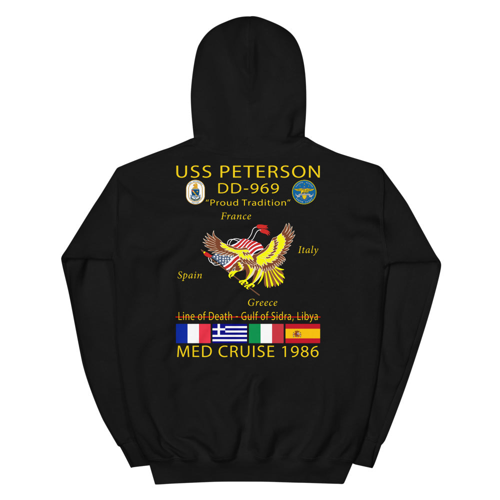 USS Peterson (DD-969) 1986 Cruise Hoodie