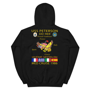 USS Peterson (DD-969) 1986 Cruise Hoodie
