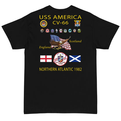 USS America (CV-66) 1982 Cruise Shirt - SIZES 4XL-5XL ONLY