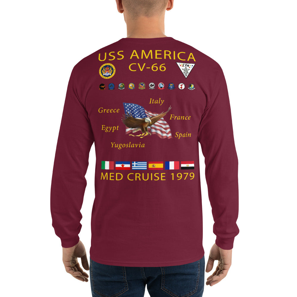 USS America (CV-66) 1979 Long Sleeve Cruise Shirt
