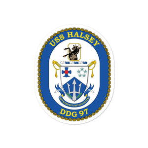USS Halsey (DDG-97) Ship's Crest Vinyl Sticker