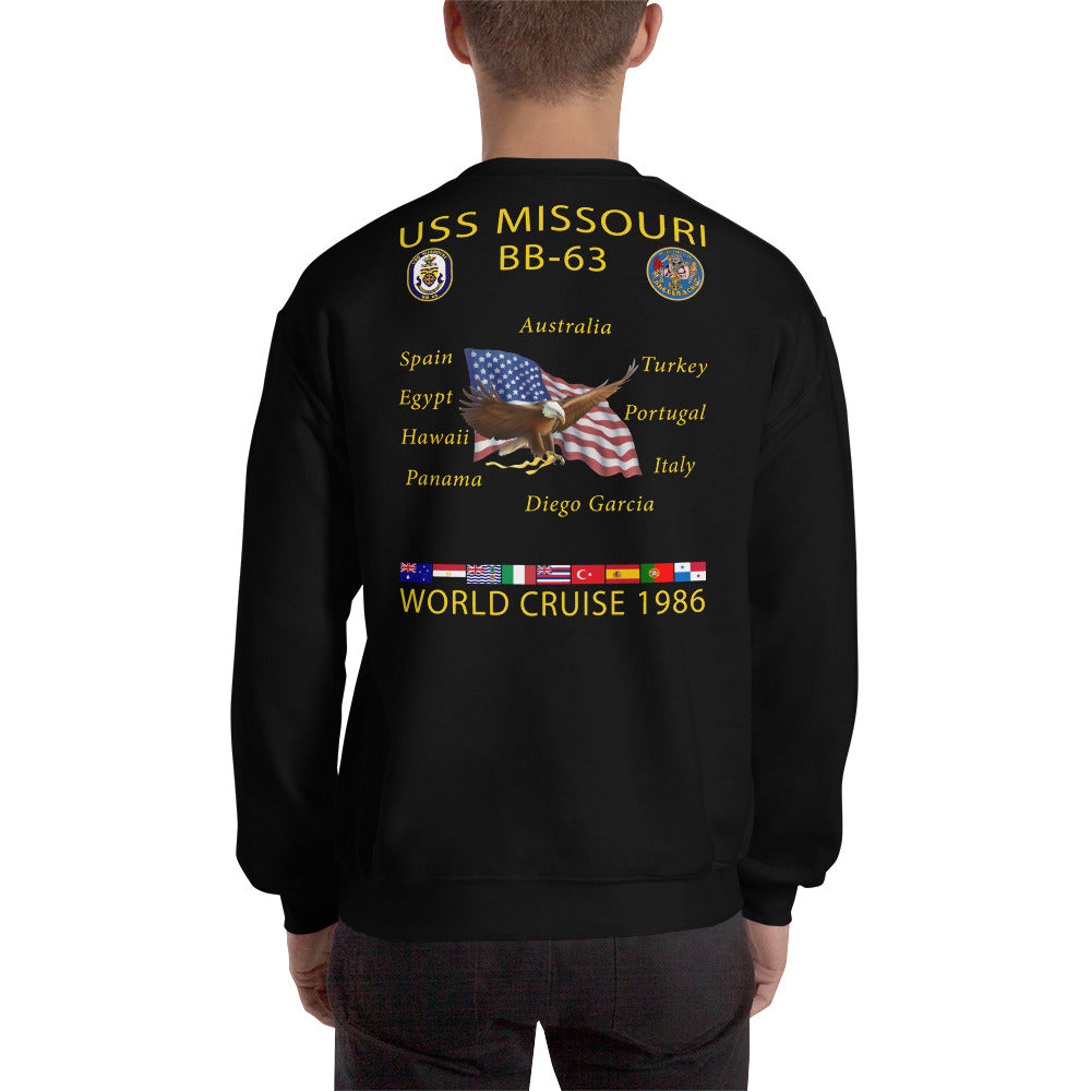 USS Missouri (BB-63) 1986 Cruise Sweatshirt