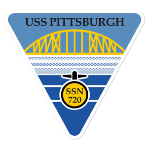 USS Pittsburgh (SSN-720) Ship's Crest Vinyl Sticker