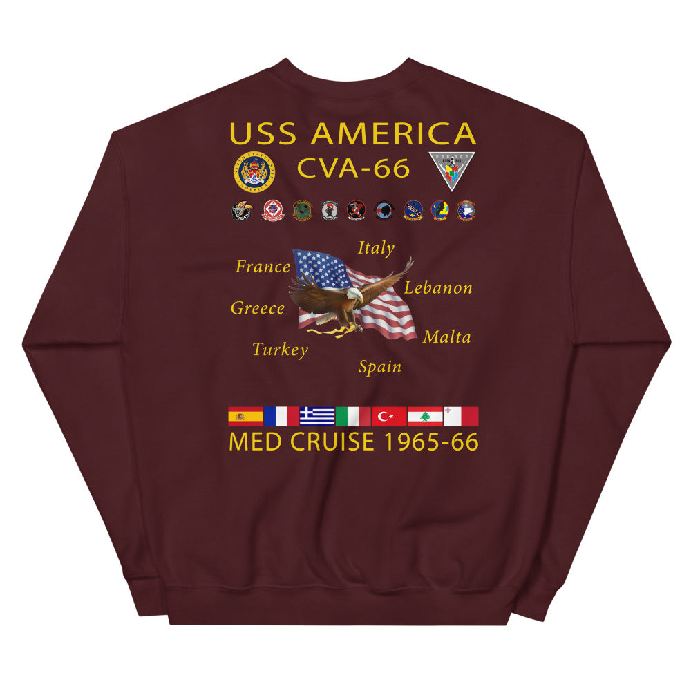 USS America (CVA-66) 1965-66 Cruise Sweatshirt