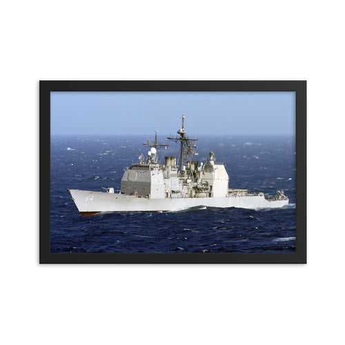 USS Gettyburg (CG-64) Framed Ship Photo