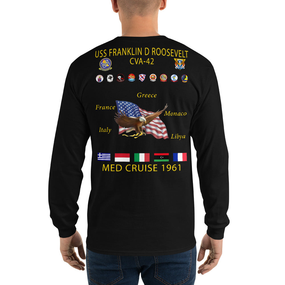 USS Franklin D. Roosevelt (CVA-42) 1961 Long Sleeve Cruise Shirt