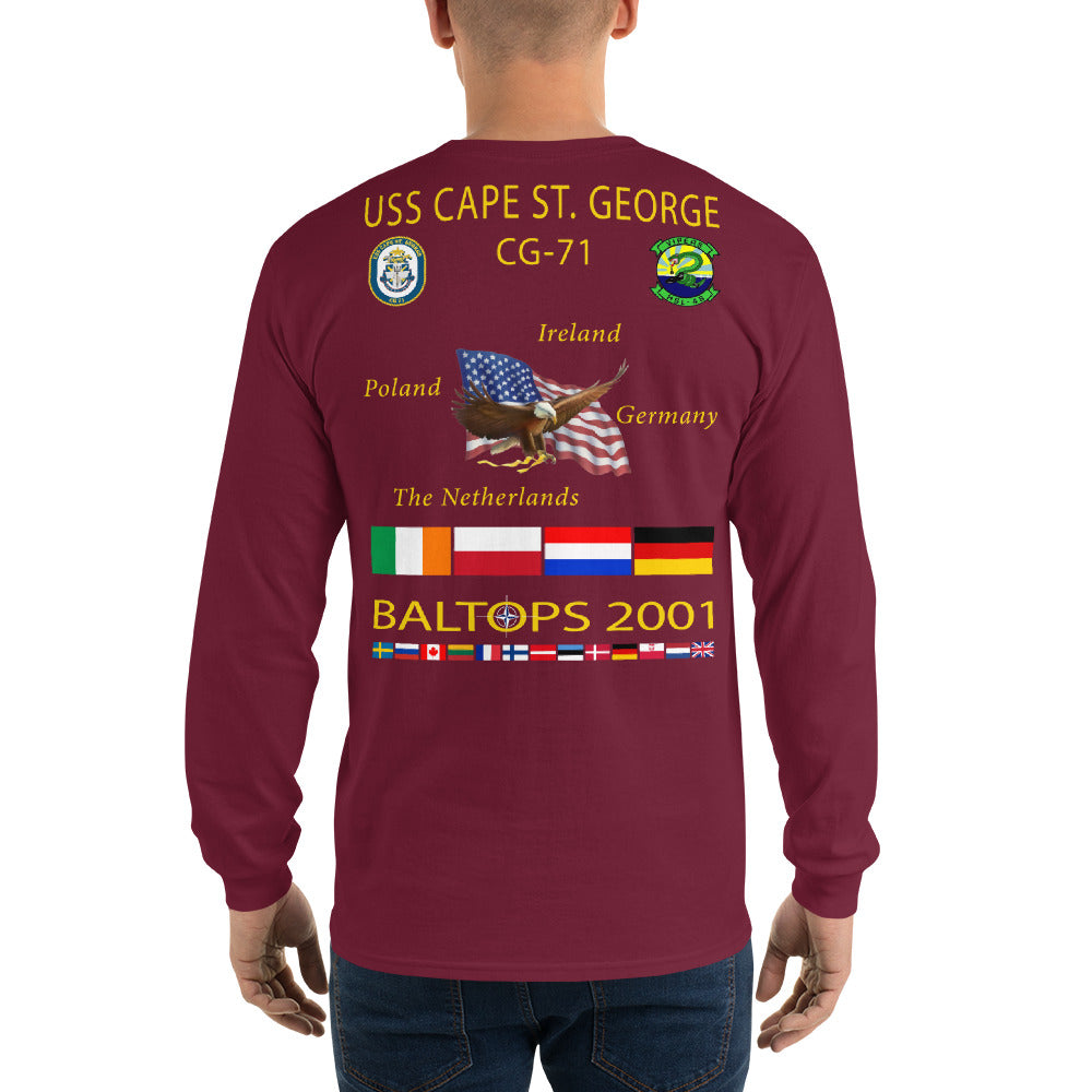 USS Cape St George (CG-71) 2001 Long Sleeve Cruise Shirt