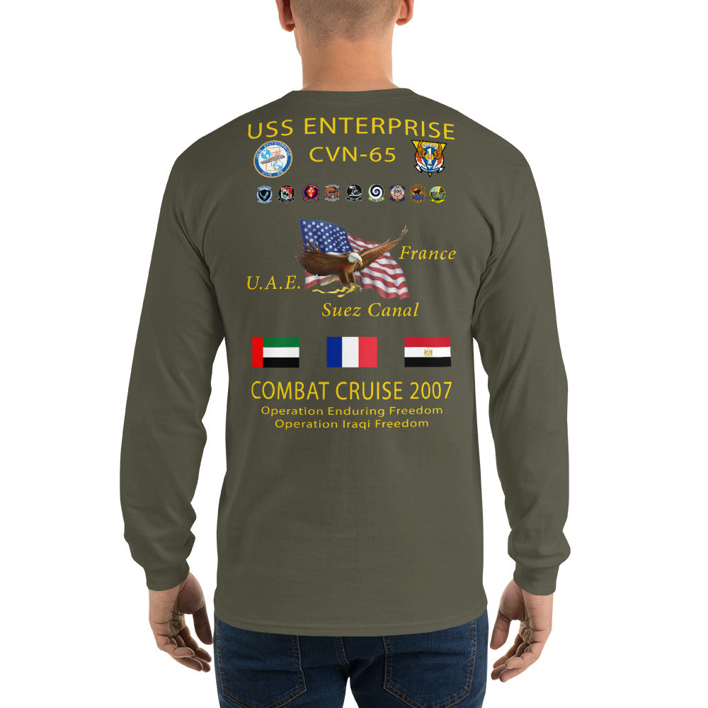 USS Enterprise (CVN-65) 2007 Long Sleeve Cruise Shirt