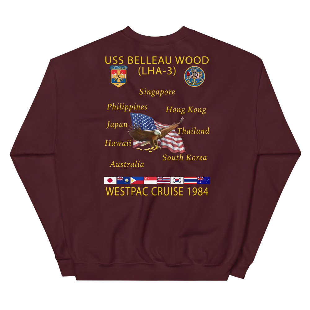 USS Belleau Wood (LHA-3) 1984 Cruise Sweatshirt
