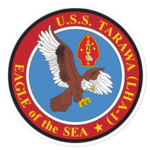 Load image into Gallery viewer, USS Tarawa (LHA-1) Circle Ship&#39;s Crest Vinyl Sticker