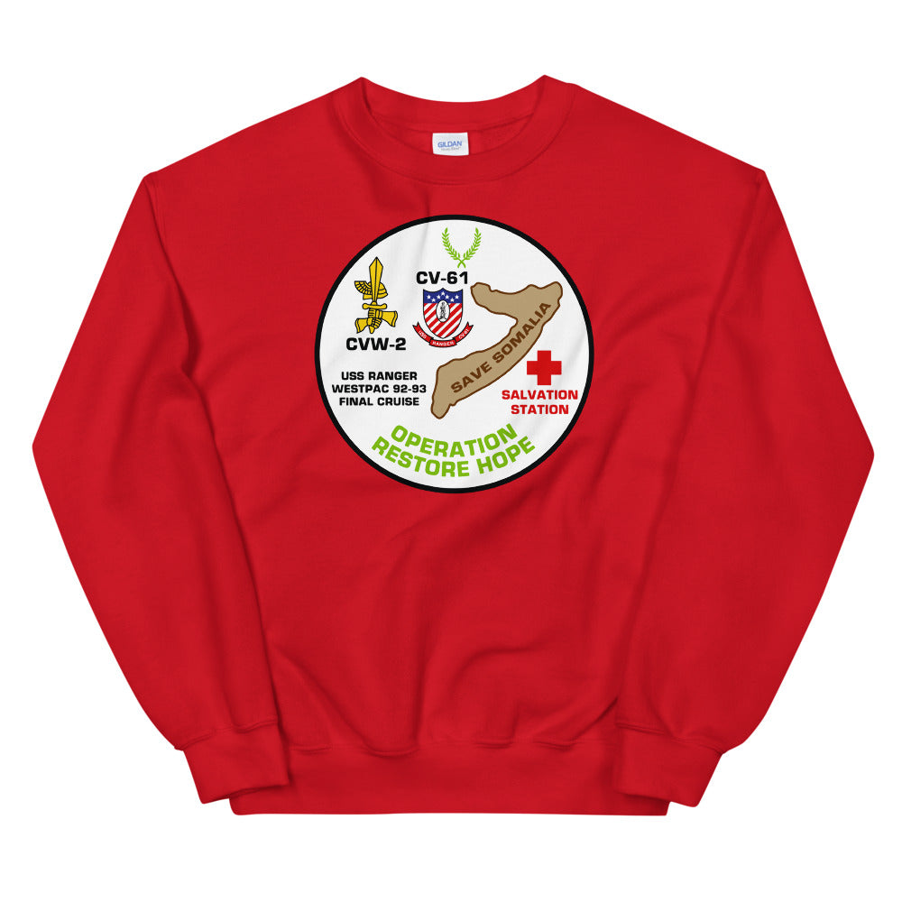 USS Ranger (CV-61) Operation Restore Hope '92-'93 Sweatshirt