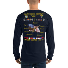 Load image into Gallery viewer, USS Theodore Roosevelt (CVN-71) 1988-89 Long Sleeve Cruise Shirt