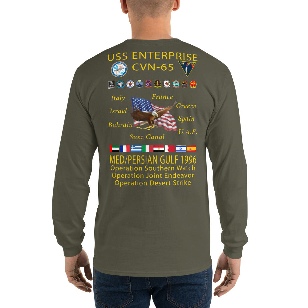 USS Enterprise (CVN-65) 1996 Long Sleeve Cruise Shirt
