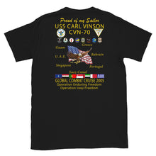 Load image into Gallery viewer, USS Carl Vinson (CVN-70) 2005 Cruise Shirt - FAMILY