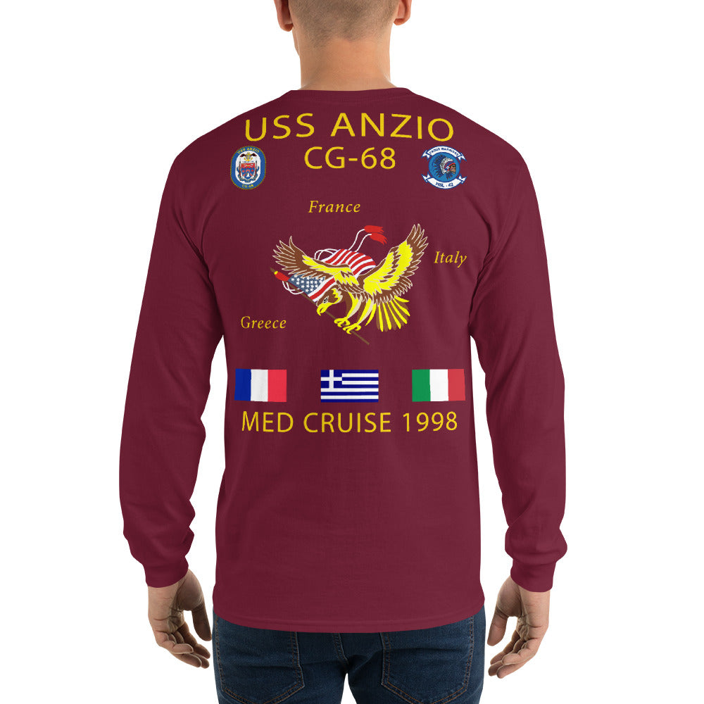 USS Anzio (CG-68) 1998 Long Sleeve Cruise Shirt