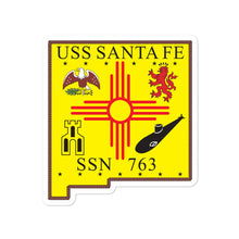 Load image into Gallery viewer, USS Santa Fe (SSN-763) Ship&#39;s Crest Vinyl Sticker