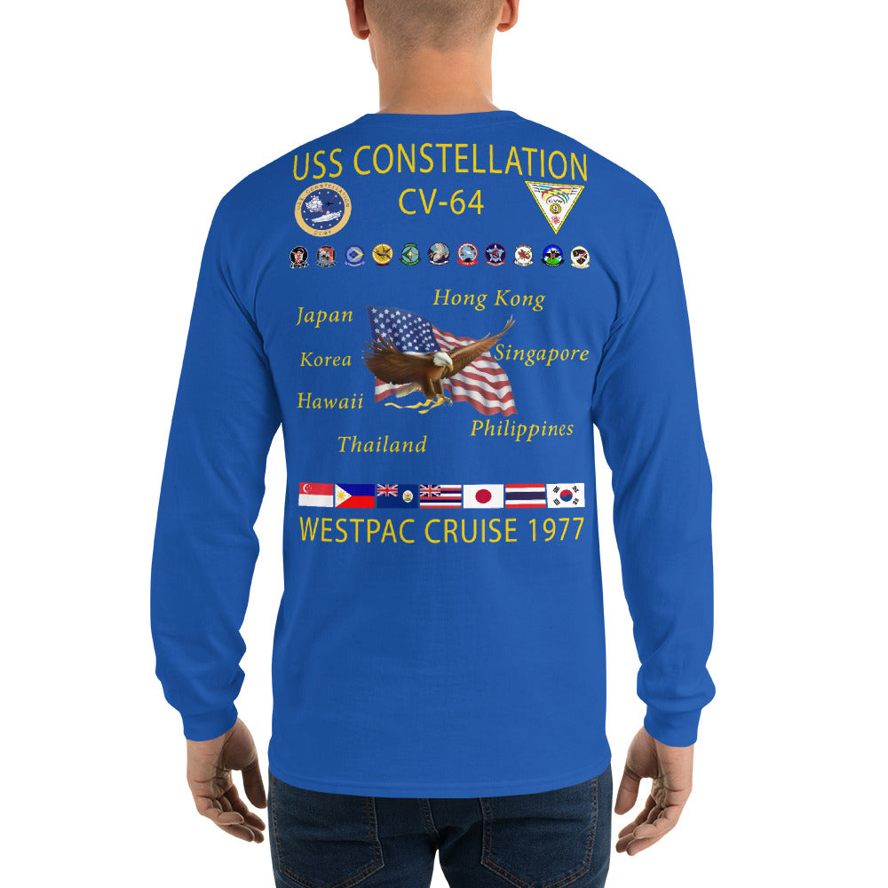 USS Constellation (CV-64) 1977 Long Sleeve Cruise Shirt