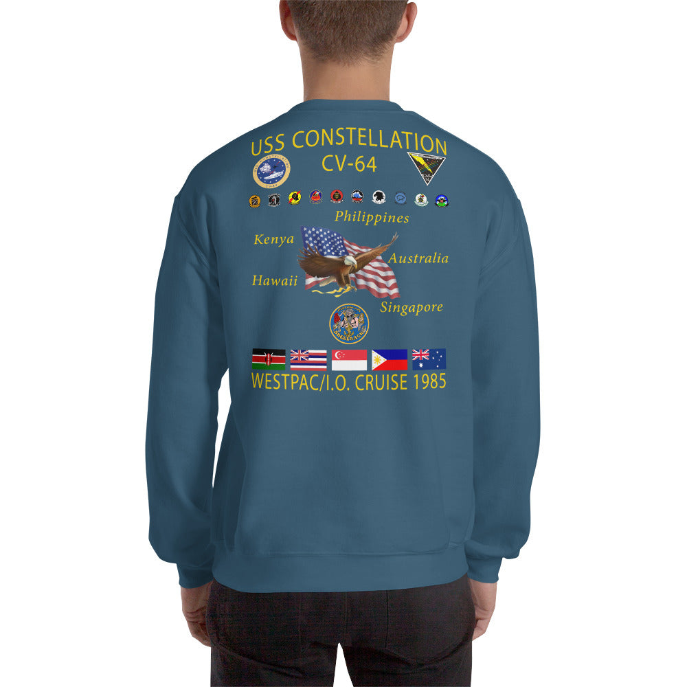 USS Constellation (CV-64) 1985 Cruise Sweatshirt