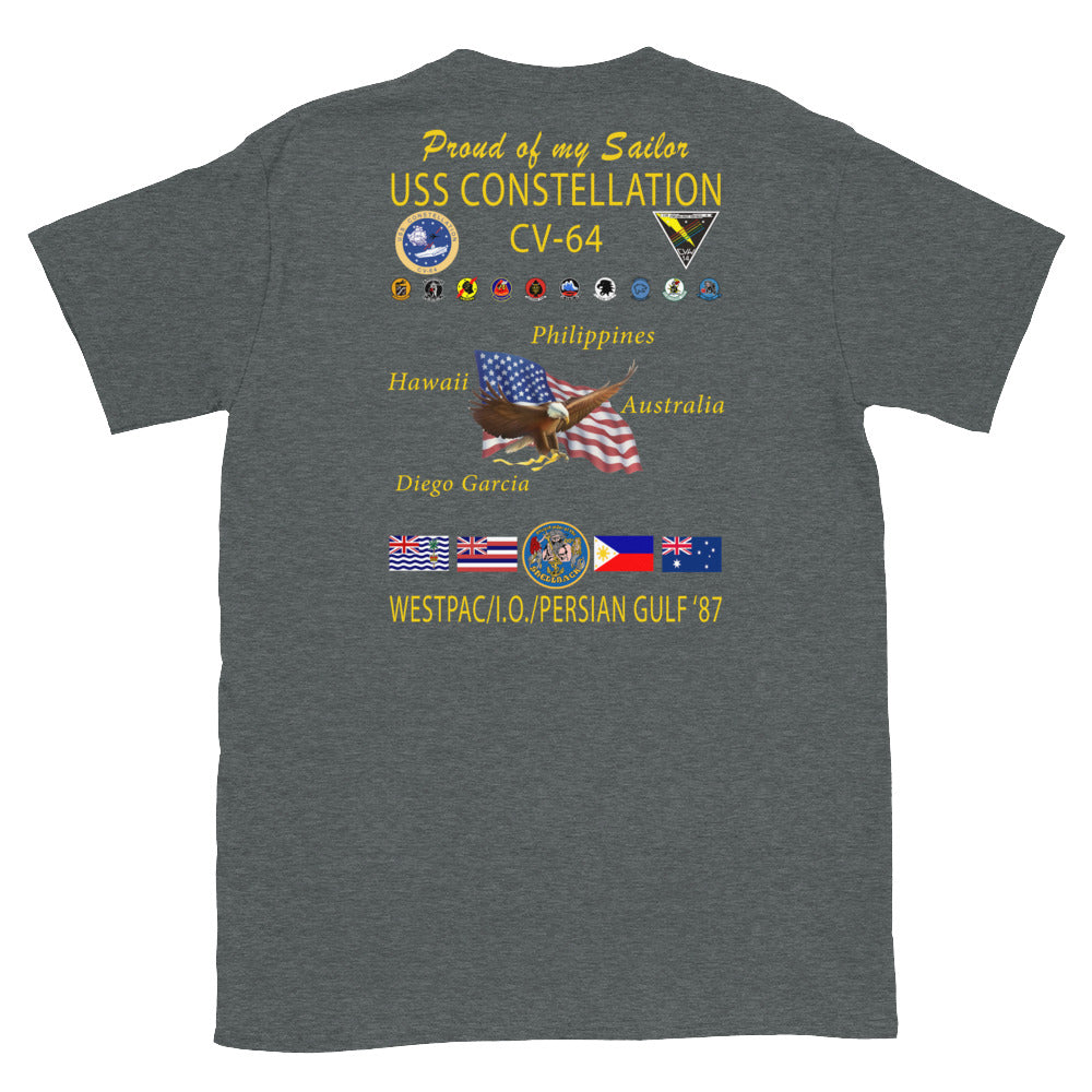 USS Constellation (CV-64) 1987 Cruise Shirt - FAMILY