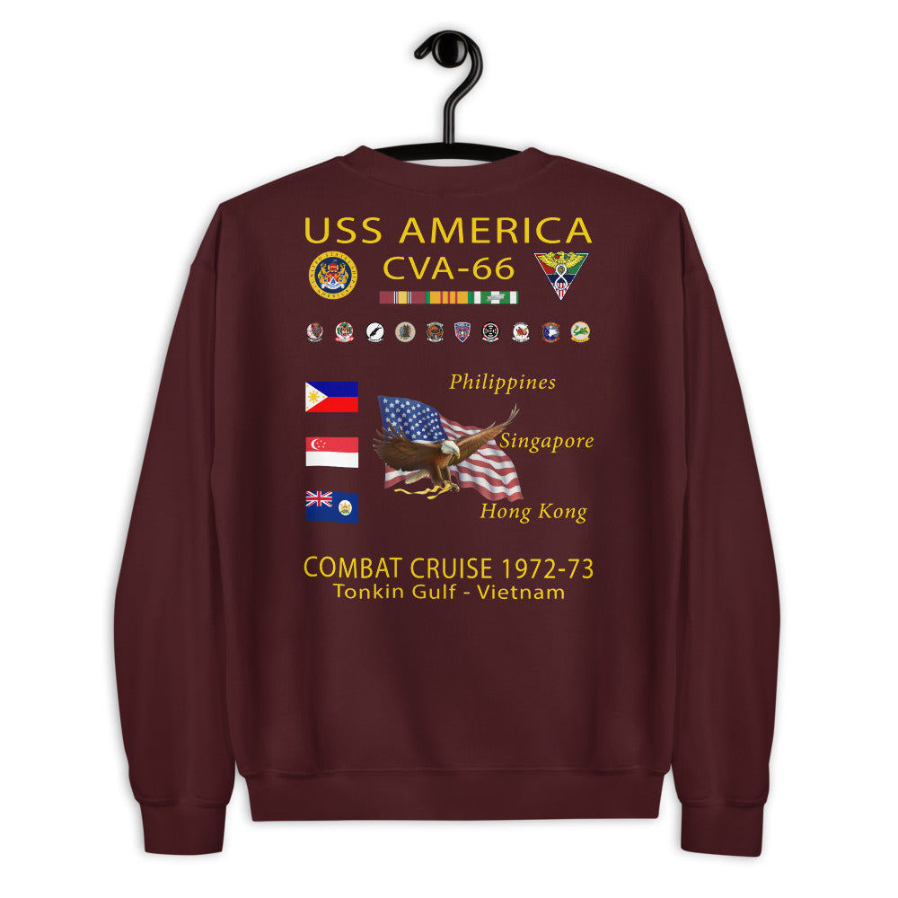 USS America (CVA-66) 1972-73 Cruise Sweatshirt