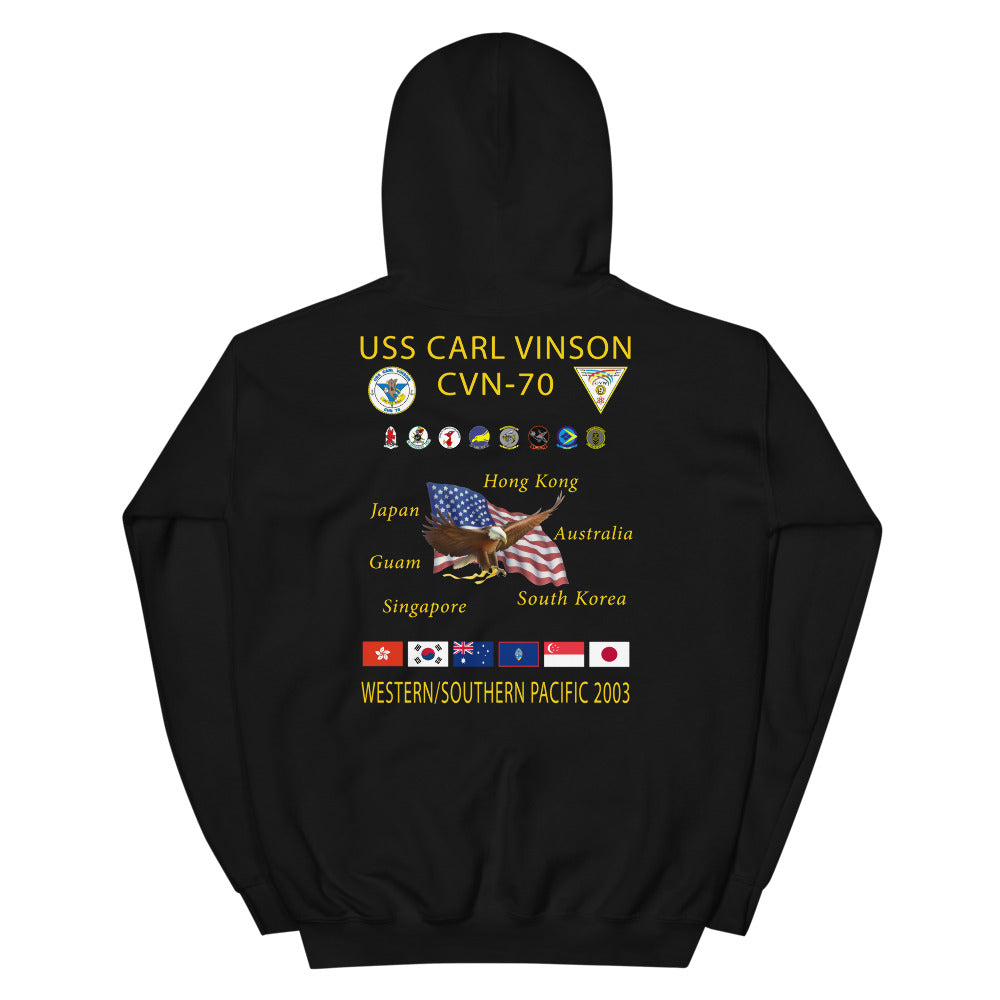 USS Carl Vinson (CVN-70) 2003 Cruise Hoodie