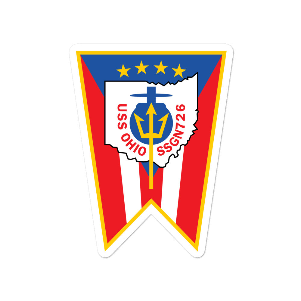 USS Ohio (SSGN-726) Ship's Crest Vinyl Sticker