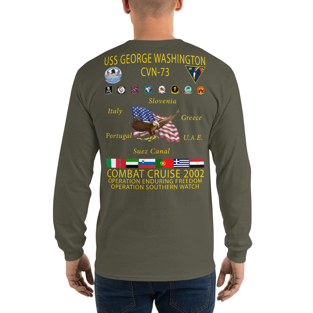 USS George Washington (CVN-73) 2002 Long Sleeve Cruise Shirt