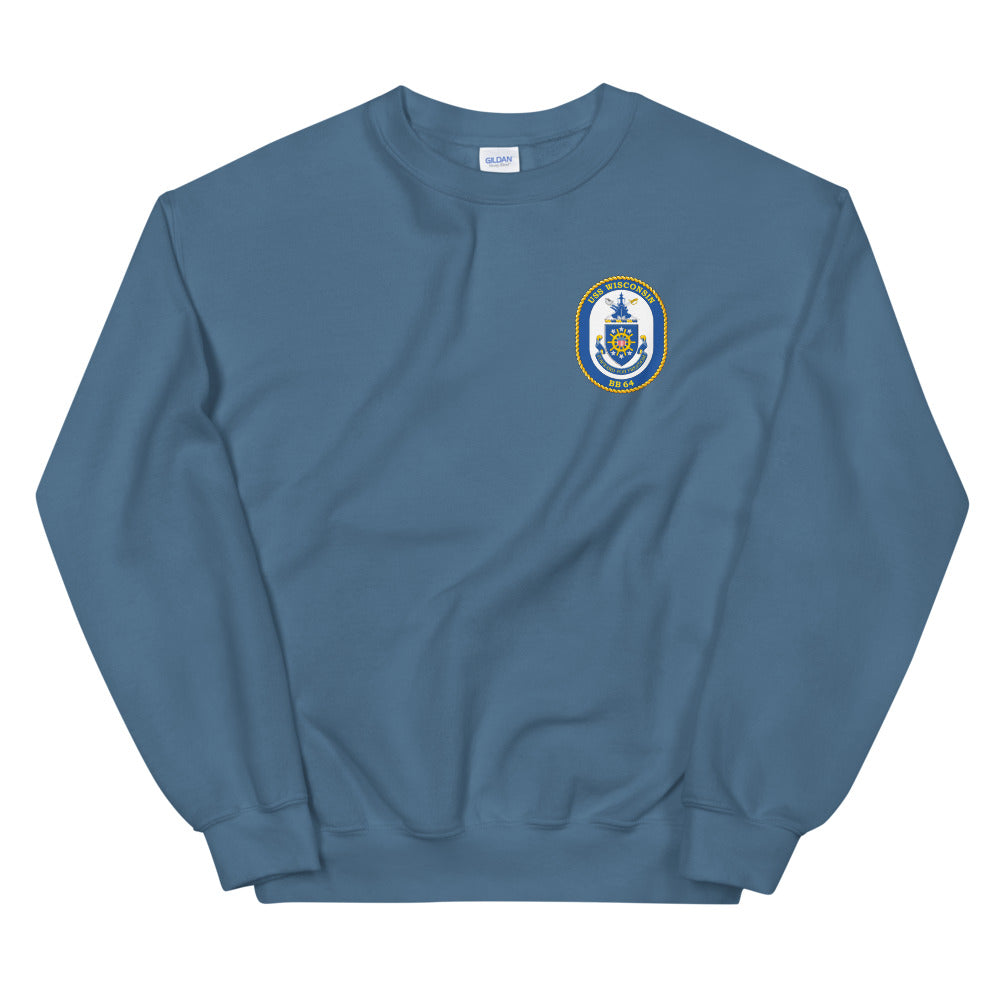 USS Wisconsin (BB-64) Ship's Crest Sweatshirt