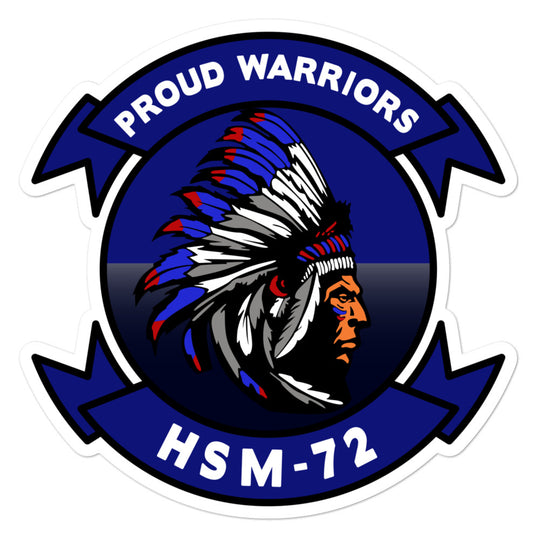 HSM-72 Proud Warriors Squadron Crest Vinyl Sticker