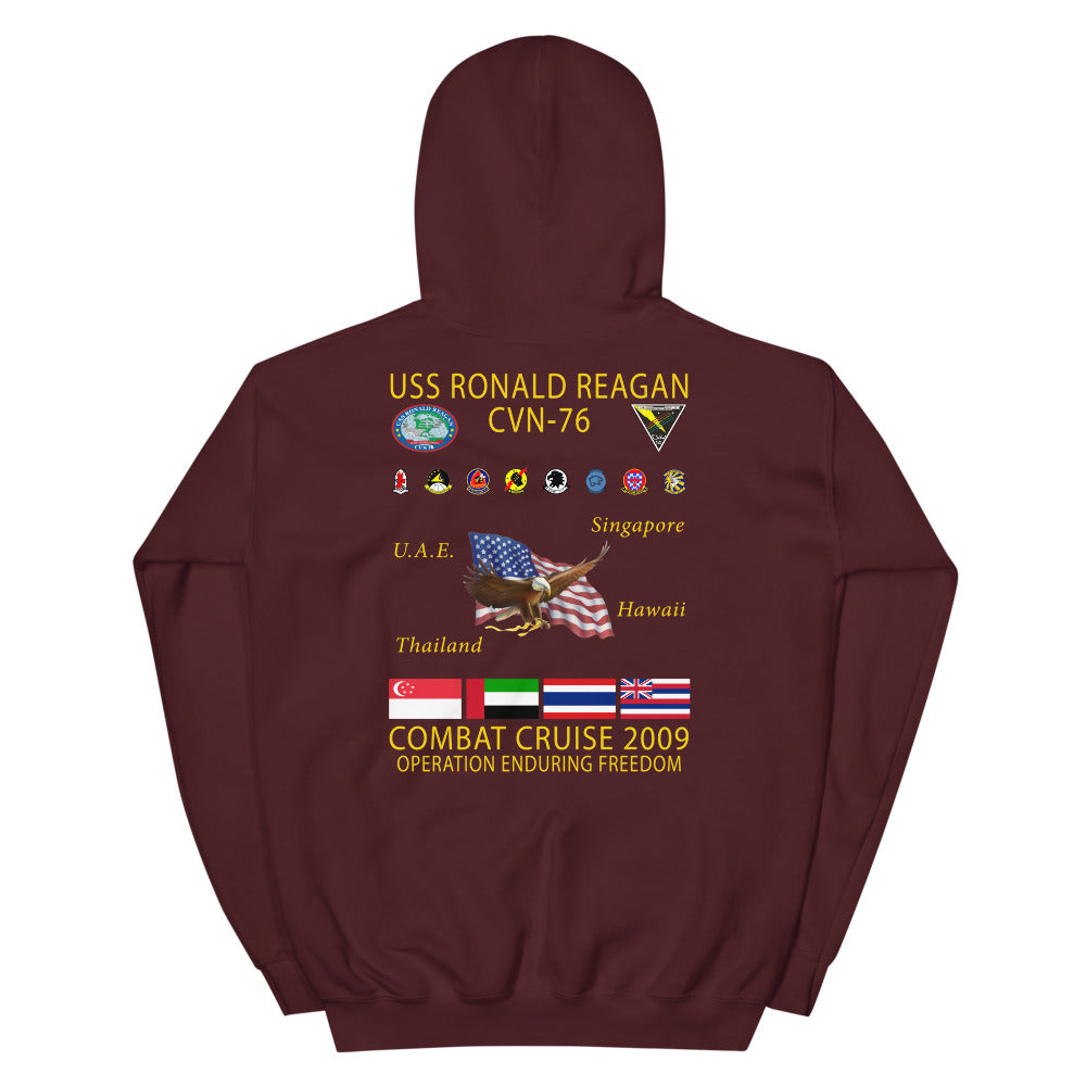 USS Ronald Reagan (CVN-76) 2009 Cruise Hoodie