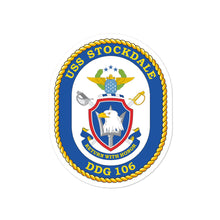 Load image into Gallery viewer, USS Stockdale (DDG-106) Ship&#39;s Crest Vinyl Sticker
