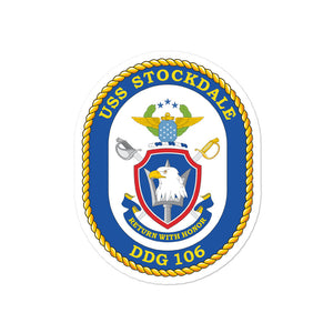 USS Stockdale (DDG-106) Ship's Crest Vinyl Sticker