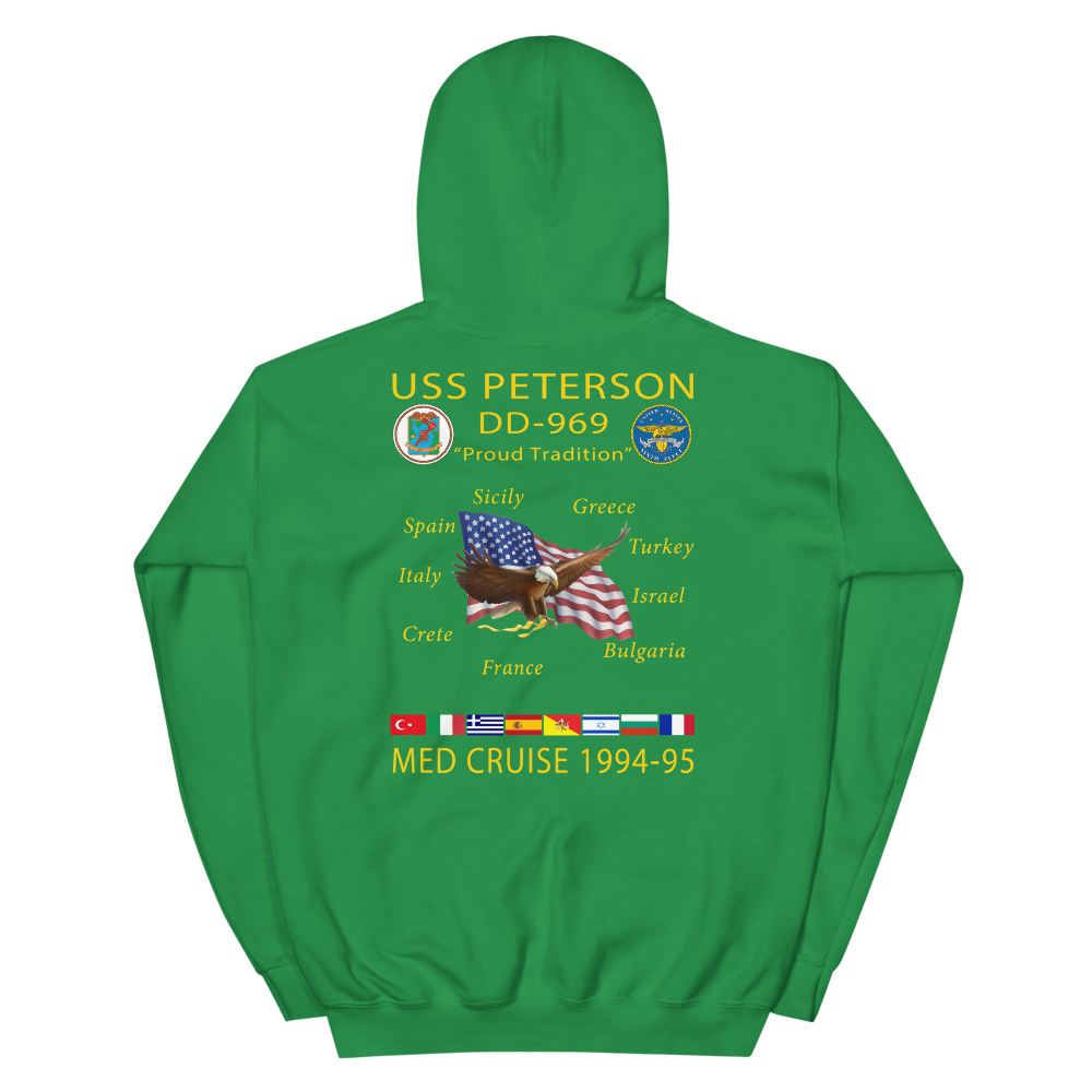 USS Peterson (DD-969) 1994-95 Cruise Hoodie