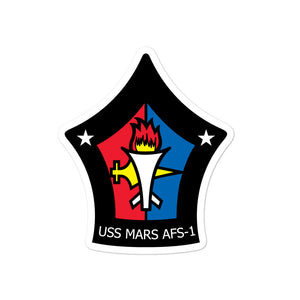 USS Mars (AFS-1) Ship's Crest Vinyl Sticker
