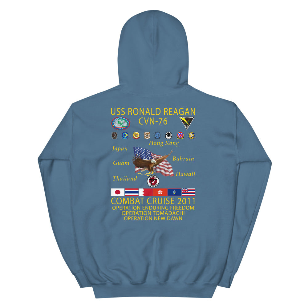 USS Ronald Reagan (CVN-76) 2011 Cruise Hoodie