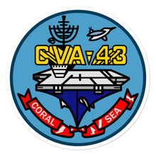 Load image into Gallery viewer, USS Coral Sea (CVA-43) Ship&#39;s Crest Vinyl Sticker
