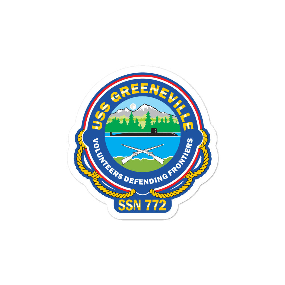 USS Greeneville (SSN-772) Ship's Crest Vinyl Sticker