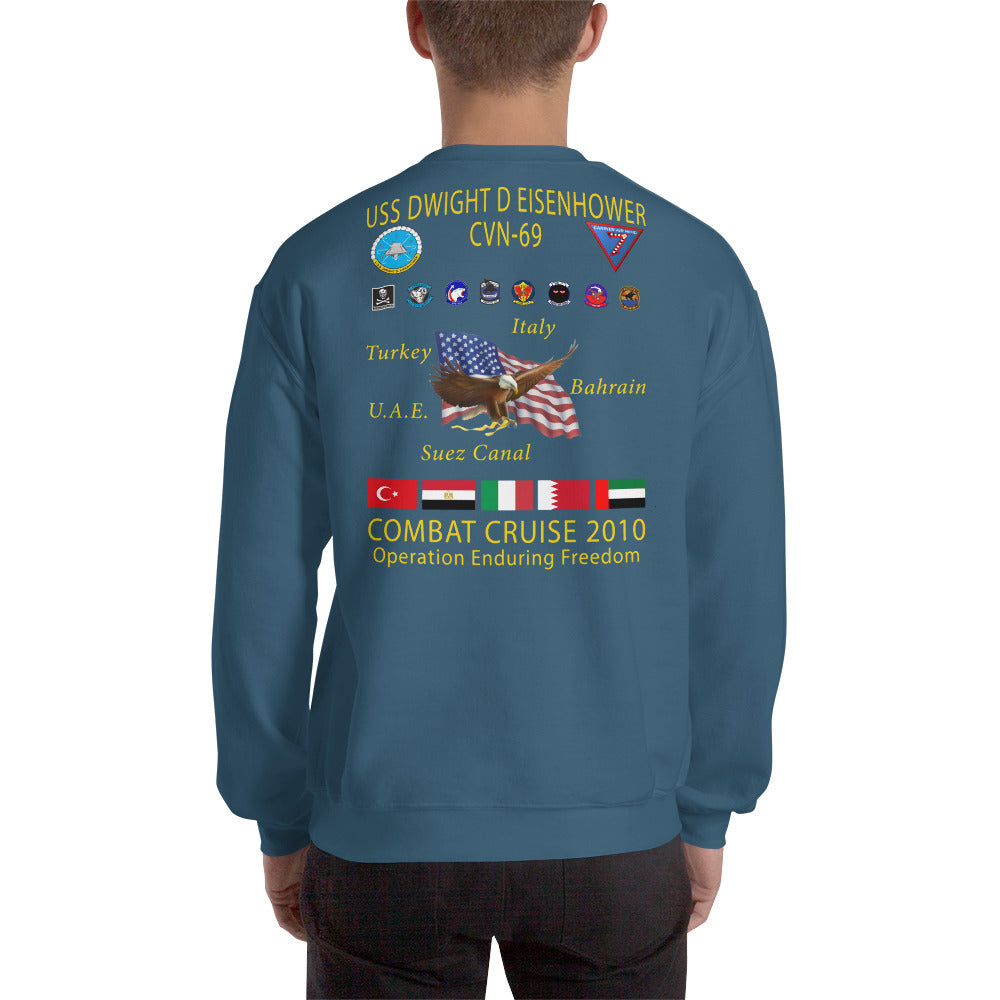USS Dwight D. Eisenhower (CVN-69) 2010 Cruise Sweatshirt